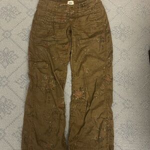 BDG Urban Outfitters Utility Ultra Low-rise Straight Leg Cargo Pants Green Multi